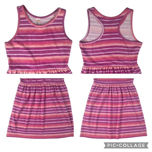 2 GAP Gymboree Pink Cotton Dress Bundle Girl Size M L Cotton Casual Beach Ombré - Picture 3 of 12